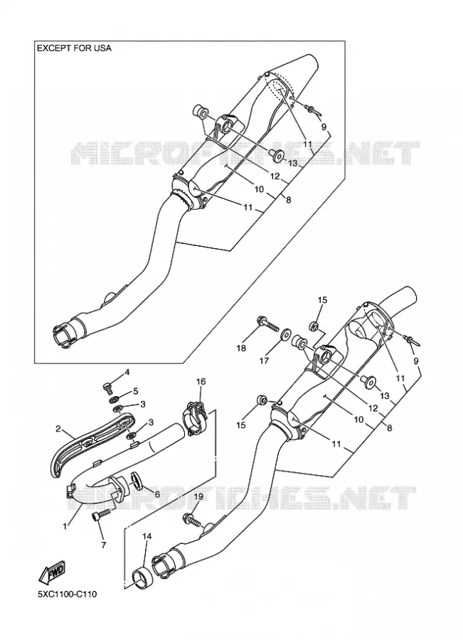 ECHAPPEMENT Yamaha MOTO 250 2004 YZF  YZ250F