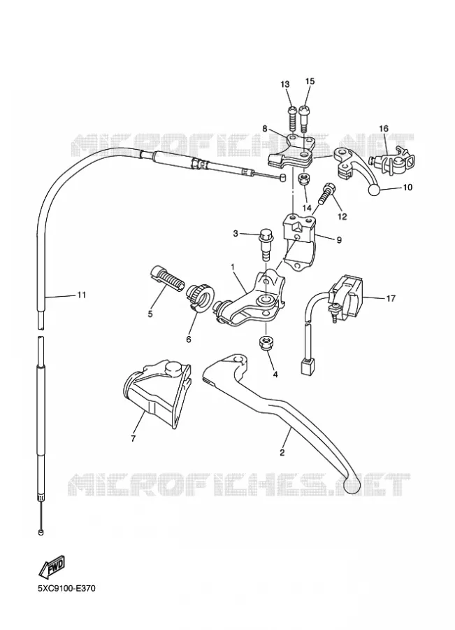 COMMODO / LEVIER Yamaha MOTO 250 2006 YZF  YZ250F