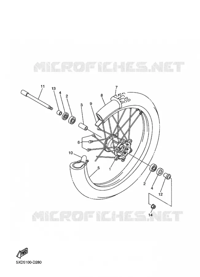 ROUE AVANT Yamaha MOTO 250 2006 YZF  YZ250F