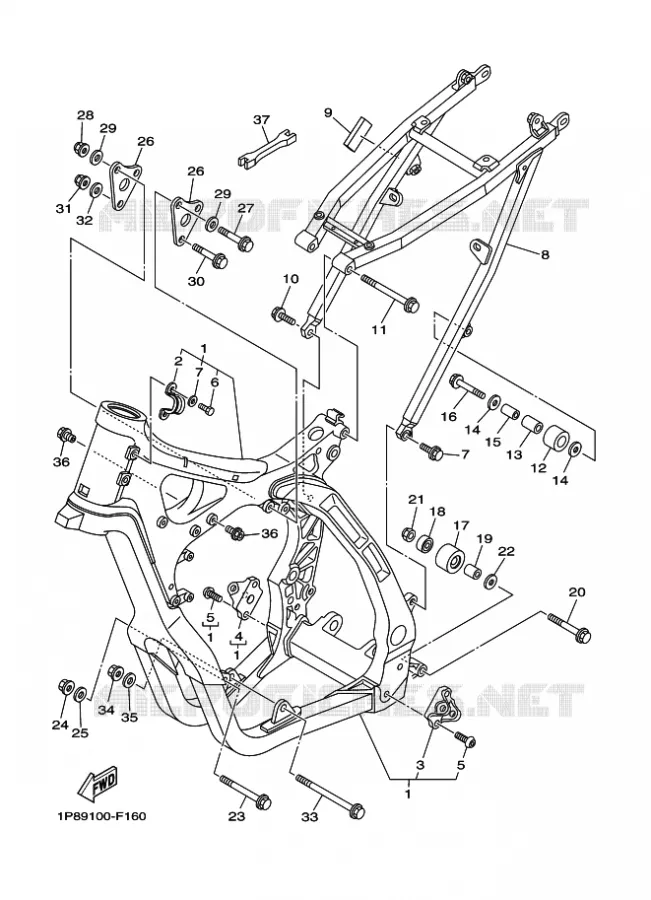 CADRE Yamaha MOTO 250 2019 YZ  YZ250