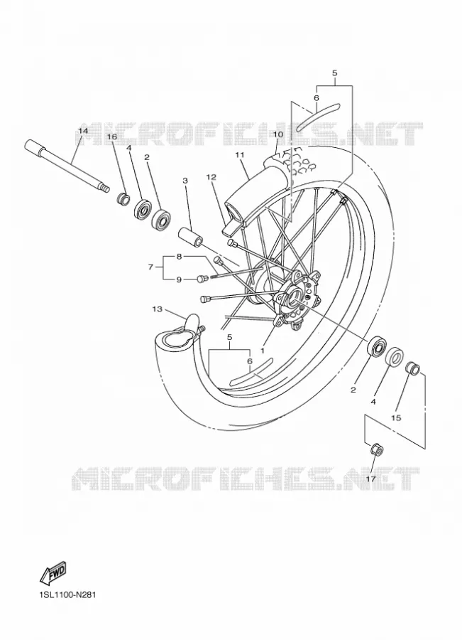 ROUE AVANT Yamaha MOTO 250 2016 YZF  YZ250F