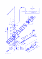 CARTER INFERIEUR ET TRANSMISSION pour Yamaha 4C Manual Starter, Tiller Handle, Manual Tilt, Pre-Mixing, Shaf Shaft 15