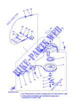 DEMARREUR KICK pour Yamaha 4C Manual Starter, Tiller Handle, Manual Tilt, Pre-Mixing, Shaf Shaft 15