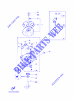 GENERATEUR pour Yamaha 4C Manual Starter, Tiller Handle, Manutl Tilt, Pre-Mixing, Shaft 15