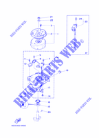 GENERATEUR pour Yamaha 4C Manual Starter, Tiller Handle, Manutl Tilt, Pre-Mixing, Shaft 20