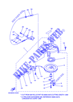 DEMARREUR KICK pour Yamaha 5C Manual Starter, Tiller Handle, Manual Tilt, Pre-Mixing, Shaft 15