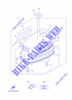 CAPOT SUPERIEUR pour Yamaha 5CM Manual Starter, Tiller Handle, Manual Tilt, Pre-Mixing, Shaft 20