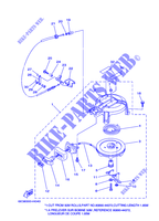 DEMARREUR KICK pour Yamaha 5CM Manual Starter, Tiller Handle, Manual Tilt, Pre-Mixing, Shaft 20