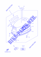 CAPOT SUPERIEUR pour Yamaha 5C Manual Starter, Tiller Handle, Manual Tilt, Pre-Mixing, Shaft 20