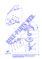DEMARREUR KICK pour Yamaha 5C Manual Starter, Tiller Handle, Manual Tilt, Pre-Mixing, Shaft 20