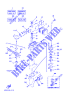 KIT DE REPARATION  pour Yamaha 5C Manual Starter, Tiller Handle, Manual Tilt, Pre-Mixing, Shaft 15