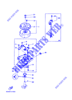 GENERATEUR pour Yamaha 5CM Manual Starter, Tiller Handle, Manual Tilt, Pre-Mixing, Shaft 20