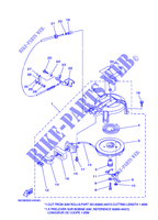 DEMARREUR KICK pour Yamaha 5C Manual Starter, Tiller Handle, Manual Tilt, Pre-Mixing, Shaft 15
