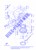 DEMARREUR KICK pour Yamaha 40X Manual Starter, Tiller Handle, Manutl Tilt, Pre-Mixing, Shaft 20