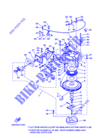 DEMARREUR KICK pour Yamaha E55C Enduro, Manual Starter, Tiller Handle, Manual Tilt, Pre-Mixing de 2007