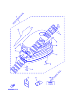 CAPOT SUPERIEUR pour Yamaha 5C 2Stroke, Manual Starter, Tiller Handle, Manual Tilt, Pre-Mixing de 2008