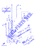 CARTER INFERIEUR ET TRANSMISSION pour Yamaha 5C 2Stroke, Manual Starter, Tiller Handle, Manual Tilt, Pre-Mixing de 2008