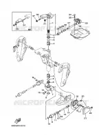 SUPPORT 4 pour Yamaha E60H Enduro, Manual Starter, Tiller Handle, Hydro Trim & Tilt, Pre-Mixing, Shaft 20