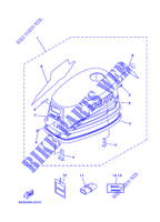 CAPOT SUPERIEUR pour Yamaha 5C Manual Starter, Tiller Handle, Manual Tilt, Pre-Mixing, Shaft 20