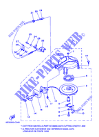 DEMARREUR KICK pour Yamaha 5C Manual Starter, Tiller Handle, Manual Tilt, Pre-Mixing, Shaft 20