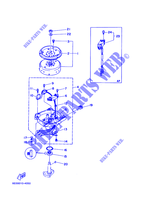 GENERATEUR pour Yamaha 5C Manual Starter, Tiller Handle, Manual Tilt, Pre-Mixing, Shaft 20