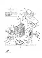 CYLINDRE / CARTER MOTEUR 1 pour Yamaha F40B 4 Stroke de 2008