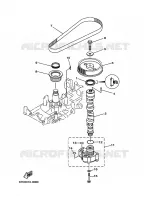 POMPE A HUILE pour Yamaha F40M Manual Start, Manual Tilt, Tiller Handle, Shaft 15