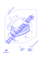 CAPOT SUPERIEUR pour Yamaha 5C Manual Starter, Tiller Handle, Manual Tilt, Pre-Mixing, Shaft 15