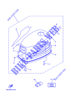 CAPOT SUPERIEUR pour Yamaha 5C Manual Starter, Tiller Handle, Manual Tilt, Pre-Mixing, Shaft 15