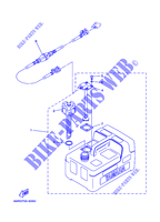 RESERVOIR A CARBURANT pour Yamaha 5C Manual Starter, Tiller Handle, Manual Tilt, Pre-Mixing, Shaft 15