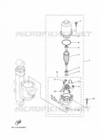 MOTEUR DE SYSTEME D'INCLINAISON 2 pour Yamaha F40D Electric Starter, Remote Control, Power Trim & Tilt, Shaft 20