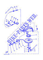 DEMARREUR KICK pour Yamaha 5C 2 Stroke, Manual Starter, Tiller Handle, Manual Tilt, Pre-Mixing de 2002