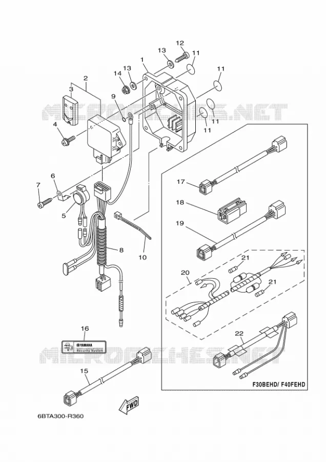 PIÈCES OPTIONNELLES Yamaha OUTBOARD ENGINES 40hp (29.4kW) 2018 F40  F40FEHDS