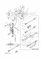 PIÈCES OPTIONNELLES pour Yamaha F40F Electric Starter, Tiller Handle, Hydro Trim & Tilt, Shaft 20