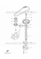 POMPE A HUILE pour Yamaha F40F Electric Starter, Tiller Handle, Hydro Trim & Tilt, Shaft 20