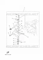 PIECES DE DIRECTION pour Yamaha F40F Electric Starter, Tiller Handle, Hydro Trim & Tilt, Shaft 15