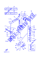 KIT DE REPARATION  pour Yamaha 5C 2 Stroke, Manual Starter, Tiller Handle, Manual Tilt de 1999