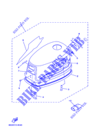CAPOT SUPERIEUR pour Yamaha 5C Manual Starter, Tiller Handle, Manual Tilt de 1999