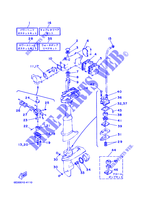 KIT DE REPARATION  pour Yamaha 5C Manual Starter, Tiller Handle, Manual Tilt de 1999
