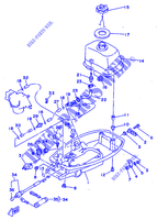 CARENAGE INFERIEUR pour Yamaha 5C 2 Stroke, Manual Starter, Tiller Handle, Manual Tilt de 1998