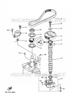 POMPE A HUILE pour Yamaha F50A Electric Starter, Remote Control, Power Trim & Tilt, Shaft 20