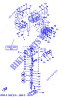 CYLINDRE / CARTER MOTEUR pour Yamaha 5C 2 Stroke, Manual Starter, Tiller Handle, Manual Tilt de 1997