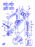 KIT DE REPARATION  pour Yamaha 5C 2 Stroke, Manual Starter, Tiller Handle, Manual Tilt de 1994