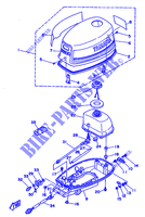 RESERVOIR A CARBURANT ET CAPOT pour Yamaha 5C 2 Stroke, Manual Starter, Tiller Handle, Manual Tilt de 1993