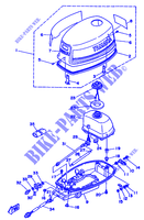 RESERVOIR A CARBURANT ET CAPOT pour Yamaha 5C 2 Stroke, Manual Starter, Tiller Handle, Manual Tilt de 1992