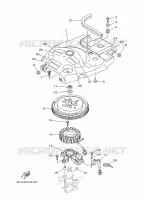 GENERATEUR pour Yamaha F70A Electric Starter, Remote Control, Power Trim & Tilt, Shaft 20