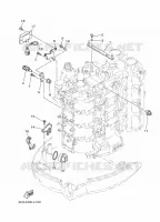 PIECES ELECTRIQUE 4 pour Yamaha F80C Electric Starter, Remote Control, Hydro Trim & Tilt, Shaft 25