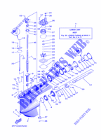CARTER INFERIEUR ET TRANSMISSION 1 pour Yamaha F80D Electric Starter, Remote Control, Power Trim & Tilt, Shaft 20
