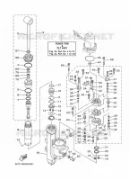 MOTEUR DE SYSTEME D'INCLINAISON 1 pour Yamaha T50T 4 Stroke High Thrust, Electric Starter, Remote Control, Power Trim & Tilt, Shaft 20