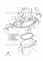 CARENAGE INFERIEUR 1 pour Yamaha FT50J High Thrust, Electric Starter, Remote Control, Power Trim & Tilt, Shaft 20